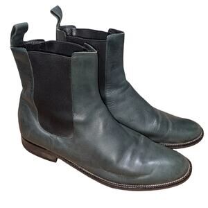 GUCCI Green Leather Chelsea Boots    Size: UK 8.5 US 9